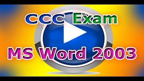 GTU CCC Practical Exam Video 7 MS Word  Video