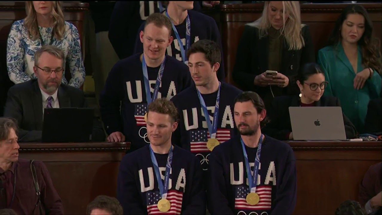 USA Men's Hockey team honored at State of the Union address