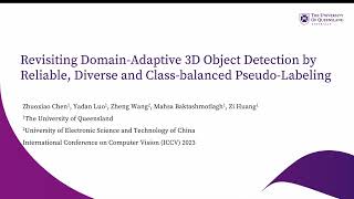 ICCV2023 Revisiting Domain-Adaptive 3D Object Detection by Reliable, Diverse and Class-balanced PL