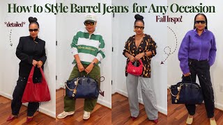 How to Style Barrel Jeans for Any Occasion! Comfortable and Budget Friendly, Zara, Coach + More!