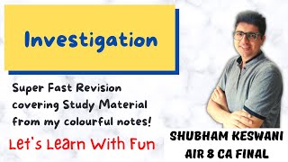 Investigation Revision | CA Final Audit | Learn with Fun