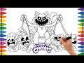 Drawing SMILING CRITTERS - Evil CatNap / Drawing and Coloring Poppy Playtime characters