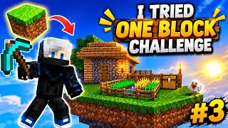 🤯 I Tried One Block Challenge in Minecraft🔥! #3 | First House & Farm | Game With Karan #minecraft screenshot 1