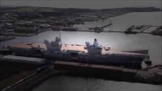 HMS Queen Elizabeth afloat at Rosyth