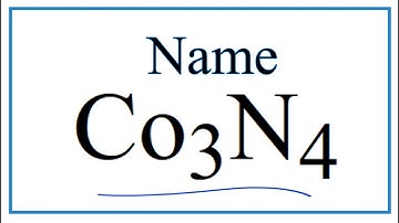 How to Write the Name for Co3N4
