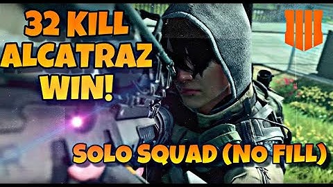 32 KILL ALCATRAZ WIN! SOLO SQUAD (NO-FILL) | CoDBlackout