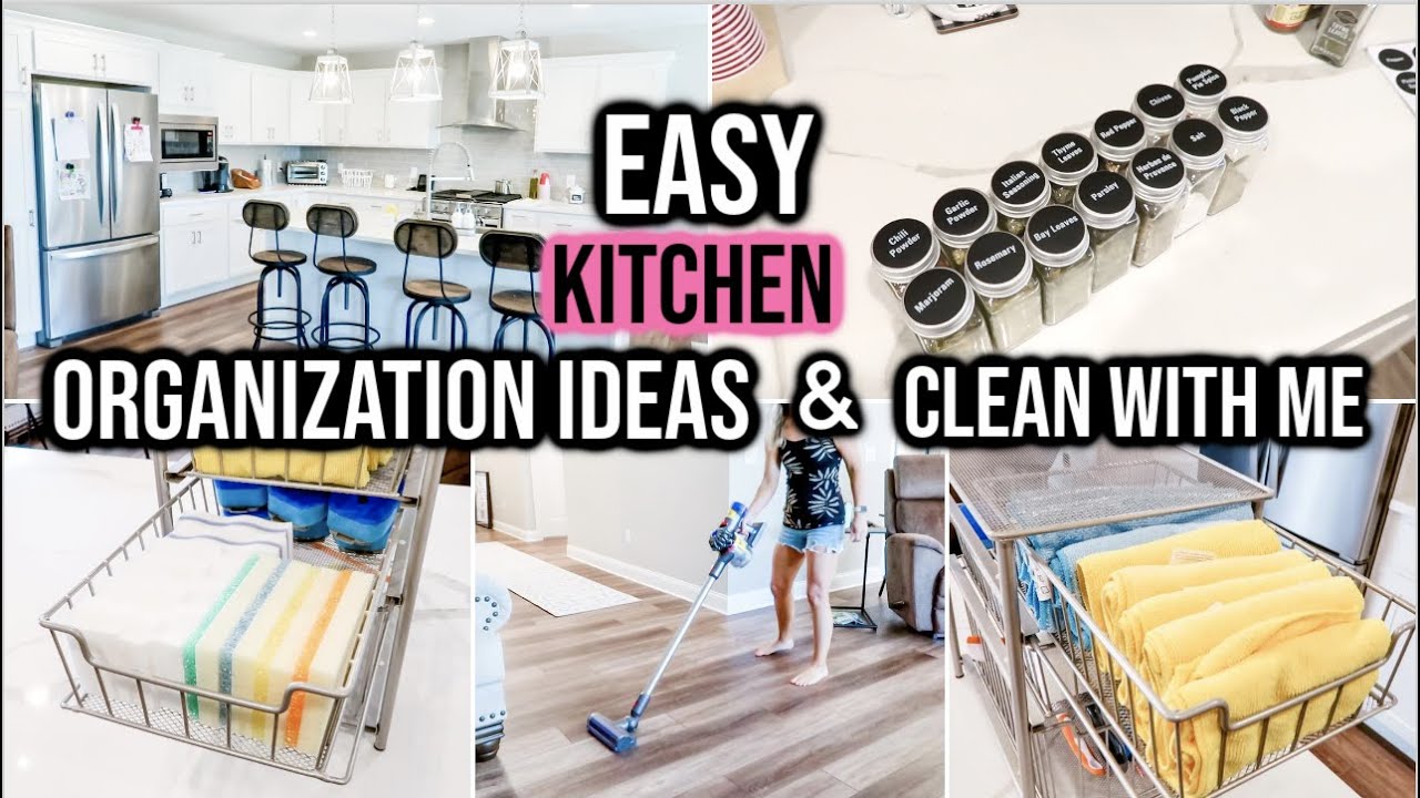 NEW! KITCHEN ORGANIZE + CLEAN WITH ME | KITCHEN TRANSFORMATION