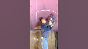 Carpentry installation of indoor curved ceiling-Uploaded an extended version of this video.