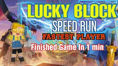 Lucky Block BlockMan Go Speed Run In 1 min?!!