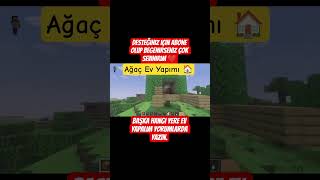 Minecraft Ağaç Evi Yapımı 🏠.#minecraft #minecraftbuilding #minecraftpe #shorts #keşfet