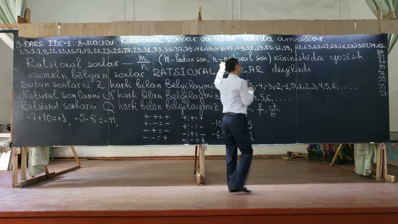 9-DARS | RATSIONAL SONLAR VA ULAR USTIDA AMALLAR