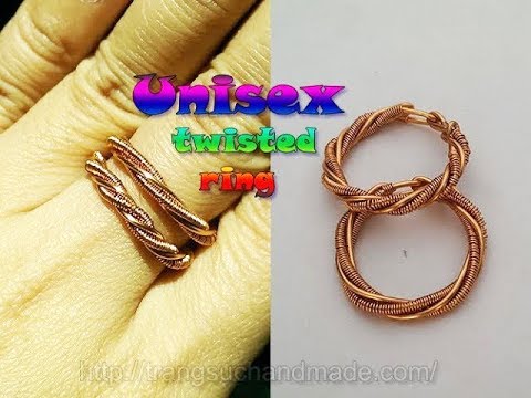 Hand made to match our Haywire Bracelets twisted wire rings in copper and steel