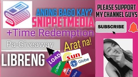 Ano ang bago Kay SnippetMedia Pati sa Time Redemption.🙂