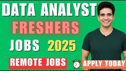 Urgent Hiring! Data Analyst Jobs for Freshers 2025 | MNCs Hiring Data Analysts Freshers in 2025
