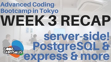 Server-side: Databases, Node, Express, APIs, & more! - Week 3 Recap at Coding Bootcamp in Tokyo