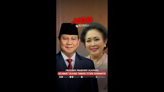 Presiden Prabowo Ucapkan Selamat Ulang Tahun Iek Soeharto