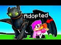 LANKYBOX Gets ADOPTED By TOOTHLESS THE DRAGON In MINECRAFT!