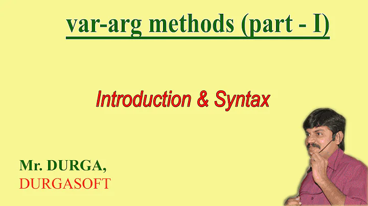 Var-arg method (part-1): Introduction and syntax