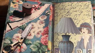 Datos Hollyhocks 🌸 Handmade Journal Flip Through | Sanderson Fabric, Repurposed Book & Vintage Ephemera Guía