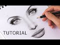 How to Draw Eyes, Nose and Lips Mouth - EASY TUTORIAL Step by Step