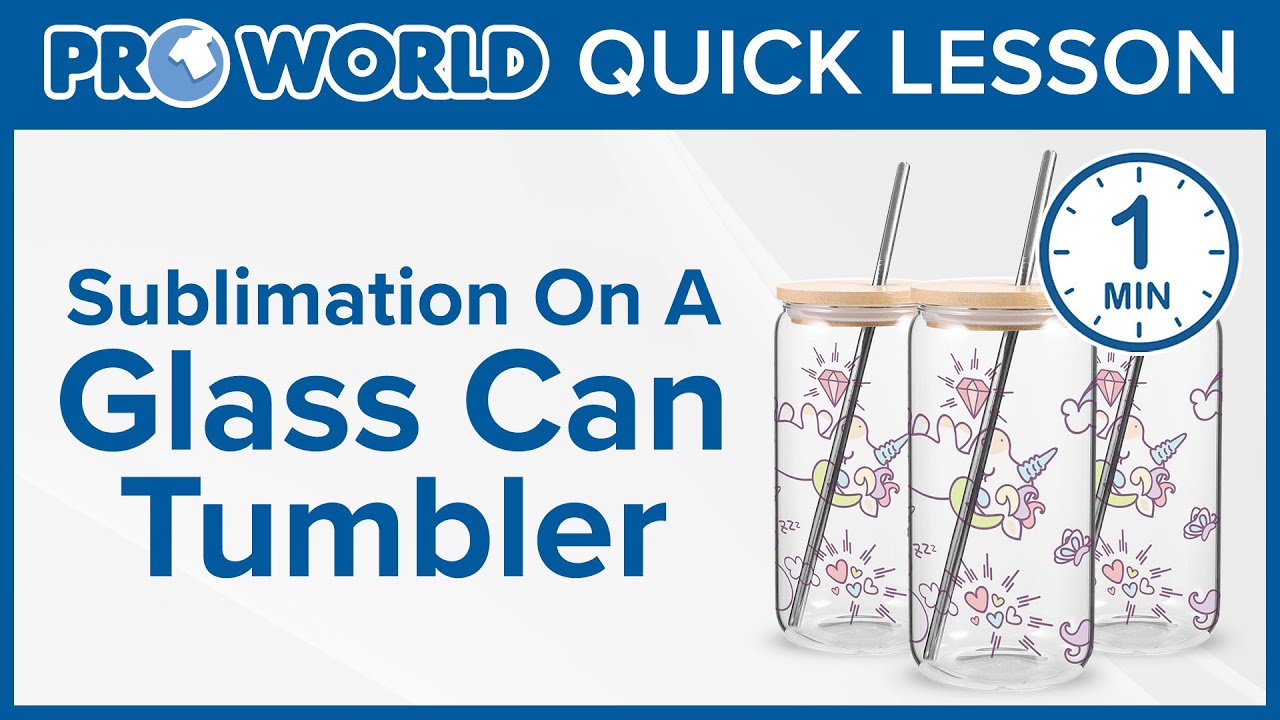 Sublimation On 18oz Glass Can Tumbler
