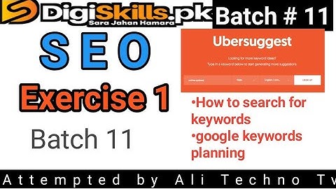 Digiskills SEO Exercise 1 Batch 11 Solution | SEO exercise 1 batch 11 2021