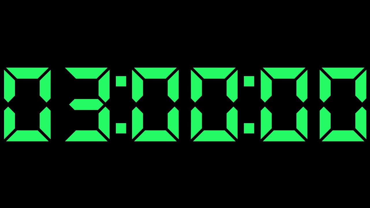 Countdown 3 Hour Countdown Timer | 180 Minute Live Timer 🎯 ...
