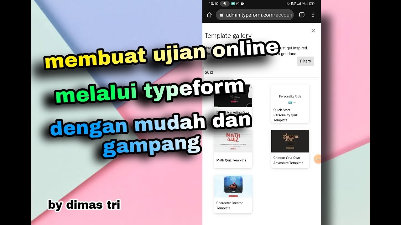 Cara Membuat Ujian Online Dengan Media Platform Typeform #CBT #BASED ...