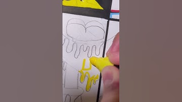 Drawing Pac-man in 4 different effects! Drip effect (Part 3)! #subscribe