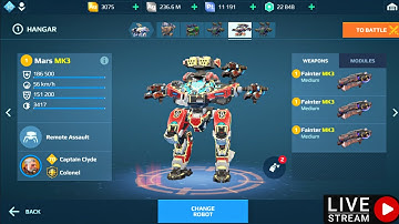 WAR ROBOTS LIVE STREAM FAINTER MARS IS REALLY GOOD! #WARROBOTS #WR