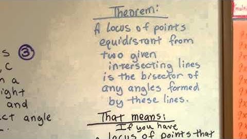 Locus of Points, Angle Bisector, Theorem (Geometry #242)