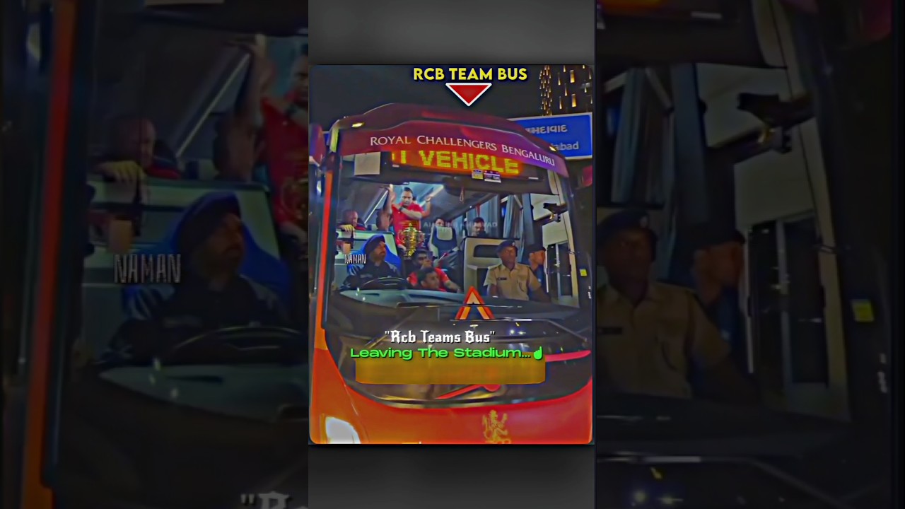 Rcb's Team Bus Leaving Stadium..🥶🔥 