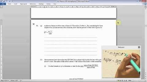 EDEXCEL Physics Unit 5 Astrophysics ISP TASK 1 - Gravity and Luminosity