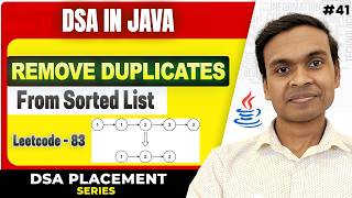 Remove Duplicates from Sorted List 🔥 | Leetcode 83 | DSA in Java #41