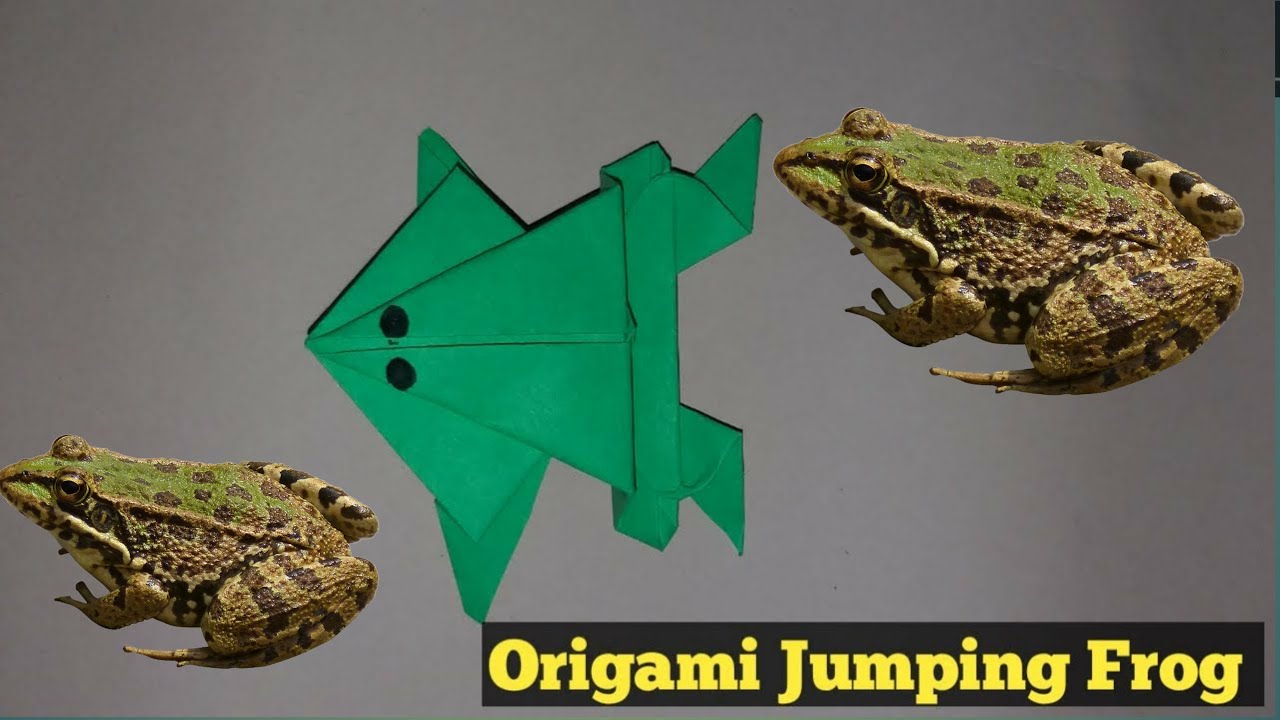 How To Make A Jumping Frog With Paper Easy Origami Jumping YouTube
