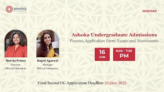 Ashoka Undergraduate Admissions: Process, Application Form, Essays and Assessments