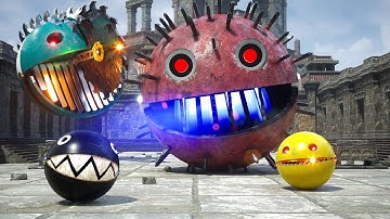 Pacman vs Shredder Monster Robot: Incredible Battle in a Dangerous Maze
