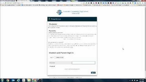 Logging in to PowerSchool for Students