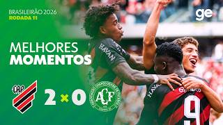 ATHLETICO-PR 2 X 0 CHAPECOENSE | MELHORES MOMENTOS | 11ª RODADA BRASILEIRÃO 2026 | ge.globo