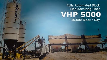 Fully Automatic Concrete Block / Solid Block Making Machine With Capacity 50,000 / Day.