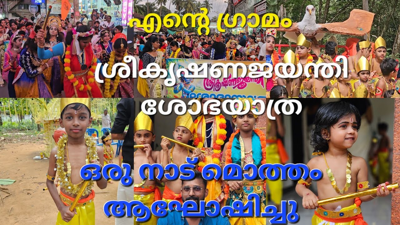 ശ്രീകൃഷ്ണ ജയന്തി ആഘോഷം ഒരു നാട് മൊത്തം ഒരുങ്ങി🥰🙏 #sreekrishna #minivlog #nilambur#kerala#malappuram
