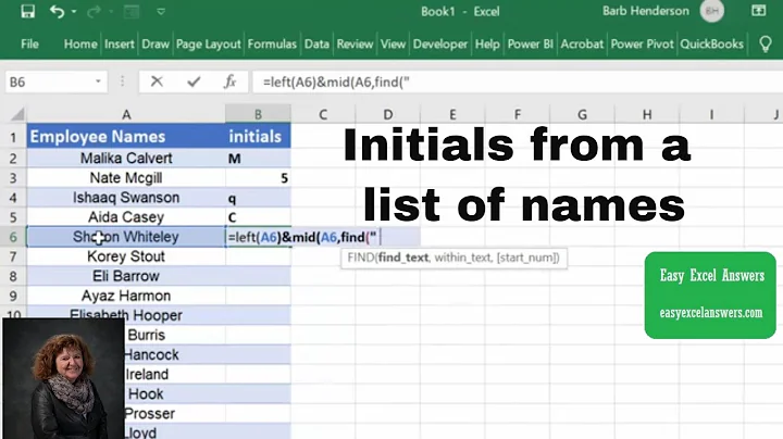 Effortlessly Extract Initials from a List of Names in Excel