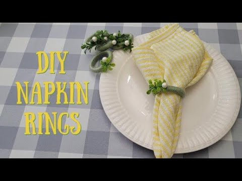 Video: How To Make Napkin Rings