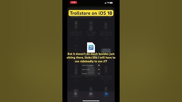 Trollstore on ios 18! #sideloading#apple#jb#shorts#ios18.1.1