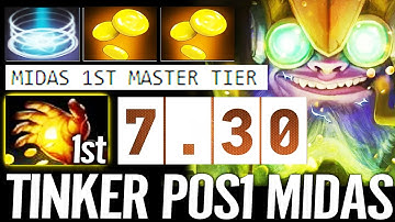 🔥 7.30 Tinker POS1 Midas 1st Item - WTF 80.000 DMG Master Tinker Show Off Dota 2 Pro Patch Update