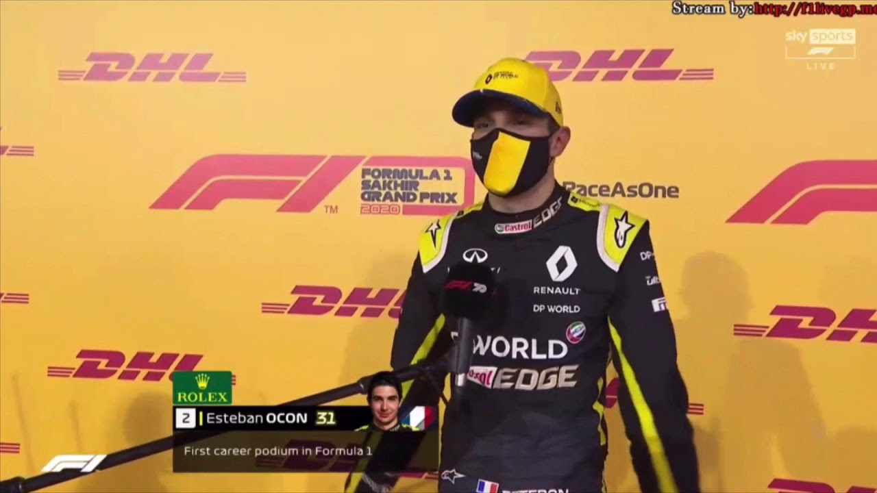 Esteban Ocon Interview After First Career Podium in Formula 1/F1 2020 Sakhir Grand Prix