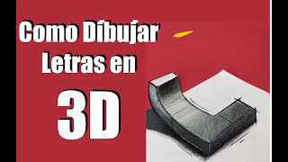 Como hacer letras en 3d - how to draw letters in 3D