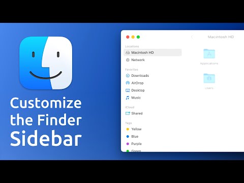 macOS Finder: How to customize the Sidebar.