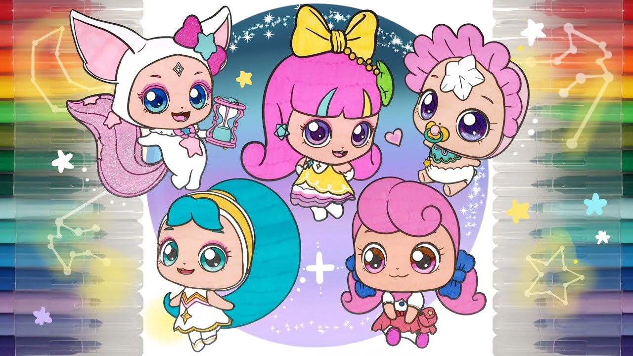 색칠놀이🩷 슈팅스타 캐치티니핑 여우핑 루루핑 몰래핑 뽀뽀핑 (+보너스 로미핑) 색칠하기 모음🎨 Shooting star ...