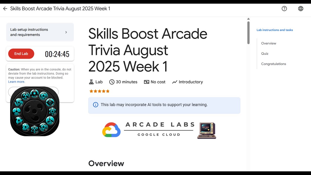 Skills Boost Arcade Trivia August 2025 Week 1 - Quiz Answers | 